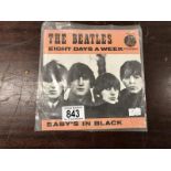Beatles '8 Days a Week/ Baby's in Black' picture sleeve.