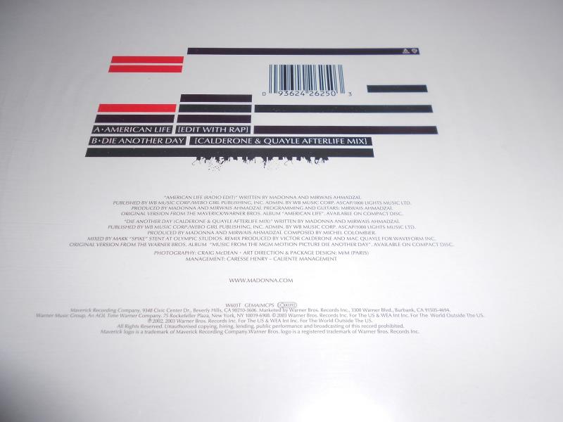 Madonna 'American life' 12" single - Image 3 of 3