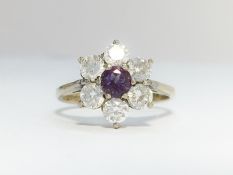 An Amethyst ring set in 9ct yellow gold,