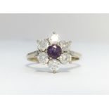 An Amethyst ring set in 9ct yellow gold,