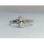 A two stone Diamond ring in 18ct white gold. ETCW 0.40 cts.