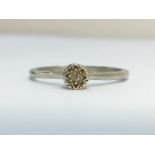 An Antique Diamond Solitaire ring set in Platinum. ETCW 0.02 ct. Ring size L, total weight 2.