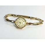 A solid 9ct Gold Cased ladies Rotary Wrist Watch, total weight 15.44 grams.