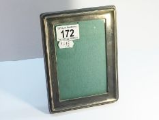 A Silver Photograph Frame, hallmarked Birmingham 1942. Oak panel back.