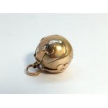 A Masonic Ball Pendant, 9ct rose gold exterior, total weight 5.55 grams.