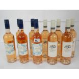 10 bottles of rose - 5x Waitrose Cotes de Provence 2017 and 5x Mirabeau en provence 2017.