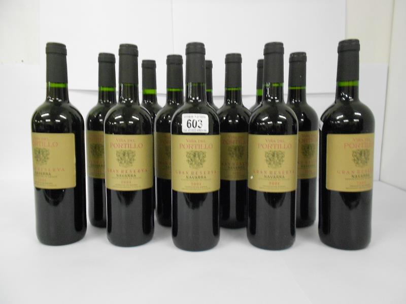 12 bottles of Vina del Portillo Gran Reserva Navarra 2004.