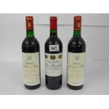 3 bottles - 1 Clos Fourtet St Emilion Grand Cru 1998 and 2 Chateau Labegorce Zede Margaux 1990.