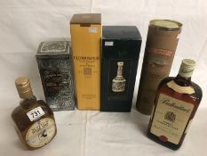 6 bottles of spirits, including Chiva Regal (12 years old) and Metaxa Grand Olympian reserve etc.