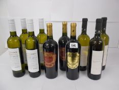 10 bottles - 4x Alessandro Gallici Pinot Grigio 2016, 2x Pillastro Susumaniello 2013,