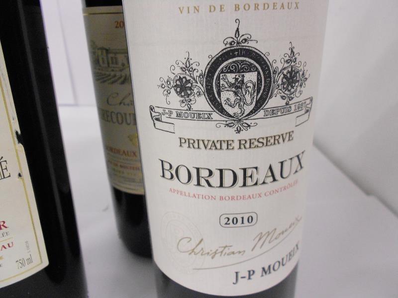 10 bottles of various Bordeaux wines - 1x Chateau Barrail des Moines 2010, - Image 6 of 6