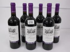 6 bottles of Palacio de Valencia Reserva 2010.