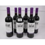 6 bottles of Palacio de Valencia Reserva 2010.