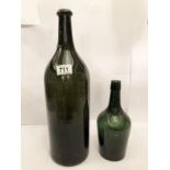 2 old wine bottles