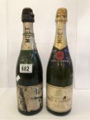 2 bottles - Moet Et Chandon Premiere Cuvee and a bottle of Moet Et Chandon (label warn,