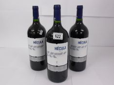 3 large 1.5l bottles of Familia Castano Hecula monastrell 2013.