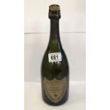 A bottle of Moet Et Chandon A Epernay champagne Cuvee Dom Perignon vintage 1983