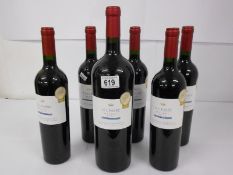 5 bottles of H J. Fabre Malbec 2014 and a 1.5l bottle the same.