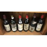 6 bottles of assorted wines - 2x 1979 Chateau Mayne David Bordeaux, 1982 Mouton-Cadet Bordeaux,