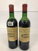 2 bottles of Chateau Haut-Marbuzet St Estephe 1971.