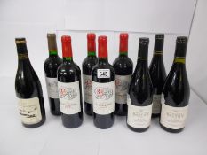 9 bottles - 4x Closerie de l'Arene 2013, 3x Domaine de la Bastide Visan 2010,