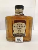 A bottle of 1946 Old Hickory Bourbon whisky 4/5 Quarry 100 proof