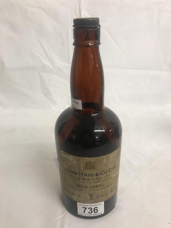 A John Haig & Co LTD gold label liqueur scotch whisky.
