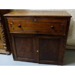 Georgian Mahogany Secretaire with 2 cabinet doors, 46”w x 43”h (for roration)