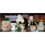 7 miniature character ornaments – pirates, judges etc