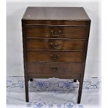 Mahogany Music Cabinet, with drop down drawer fronts, 20”w