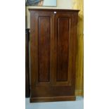 Mahogany 2-door Wardrobe, on a platform base, 40”w