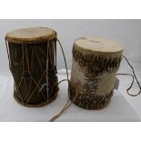 Old Cane Bodied m m & a similar animal skin tribal drum