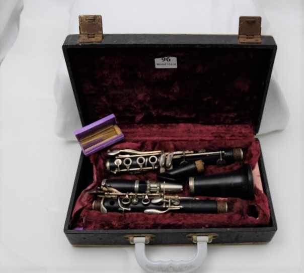 “Emperor” Clarinet, in carrying case by Boosey & Hawkes London (with replacement reeds)