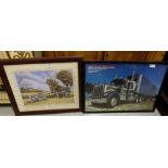 2 Prints – Steam Engine & Truck