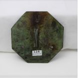 Old Bronze Sundial inscribed, octagonal shaped, 8” dia