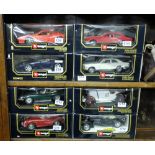 8 x B.Burago Die-Cast Metal Modern Cars, in original un-opened boxes (made in Italy) – Rolls