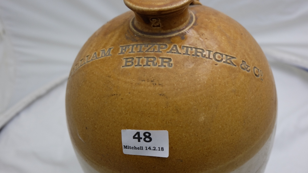 Stoneware Whiskey Jar, stamped “William Fitzpatrick & Co., Birr), 15”h - Image 2 of 2