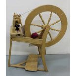 “Ashford” Cottage Spinning wheel, with wool card