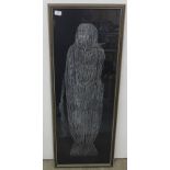 “Shrouded Mummy”, Lithograph on Wood, in the style of Damien Hurst