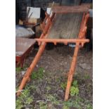 Pony/Donkey Cart, with rubber wheels, painted orange