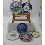 6 porcelain plates – 2 commemorating Princess Diana (1 Franklin Mint), 1 Olympic Games Los Angeles 3