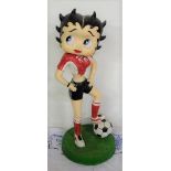 “Betty Boo” Footballer Figure (resin), 28”h