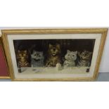 3 Louis Wain Comical Cat, “The Batchelor’s Party”, Cat in Basket & Cat with Bird (3)