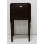 Georgian Pot Cupboard, on turned legs, 15”w x 29”h