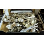 Box of silver plated cutlery – mostly Newbridge