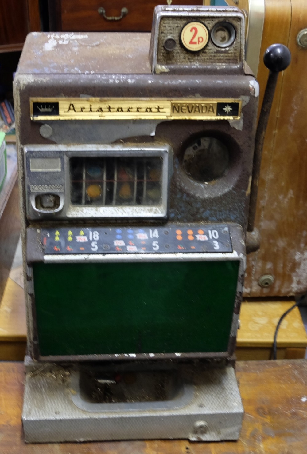 2 x arcade games - "Aristacrat Nevada" vintage slot machine and "Mint Record" slot machine, - Image 2 of 2