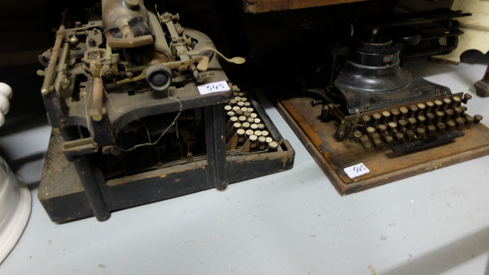3 Vintage office machines – 2 typewriters (1 Hammond) & a Mignon x - Image 2 of 2