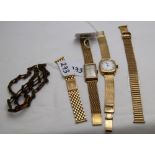 2 Gents Gold Wrist Watches (winding type, working during preview) – 1 Waltham USA, 1 Stmit, 2 gold