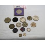 Assorted British coins, including half crowns from the 1800’s & an Isle of Man 1980 Queen Mother One