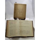 Irish handwritten list of Light shipmen, 1930s-1944, Light Keapers Records, front cover in half calf